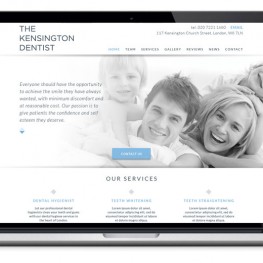 The Kensington Dentist website