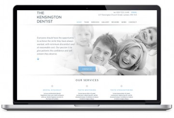 The Kensington Dentist website