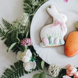 Easter plate filled with cookies